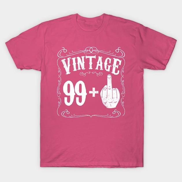 Vintage middle finger salute 100th birthday gift funny 100 birthday 1916 T-Shirt by AwesomePrintableArt